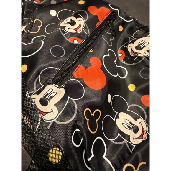 Mickey Mouse Nylon Backpack Mouse Ears- Anime-Themed Zippered Crossbody Bag - Picture 3 of 6